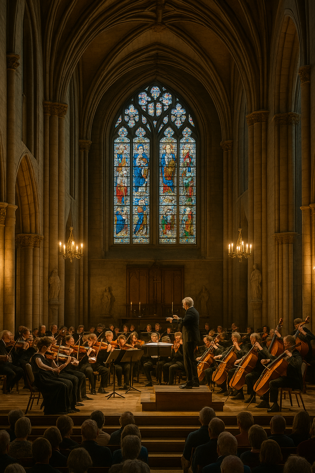 Intérieur d'église accueillant un concert